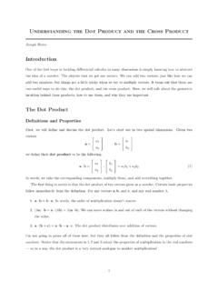 Understanding the Dot Product and the Cross Product
