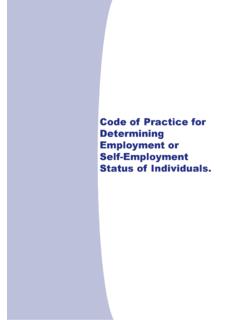 Code of Practice for Determining Employment or …