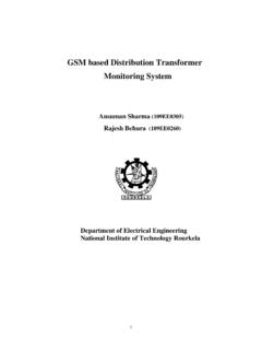 GSM based Distribution Transformer Monitoring …