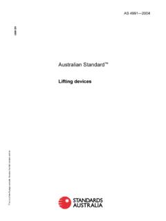 AS 4991-2004 Lifting devices - SAI Global