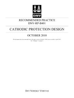 DNV-RP-B401: Cathodic Protection Design