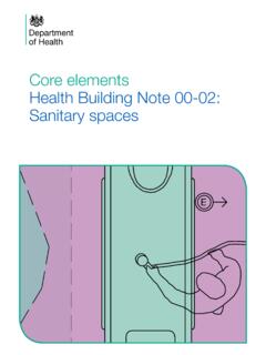 Core elements Health Building Note 00-02: Sanitary spaces