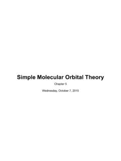 Simple Molecular Orbital Theory