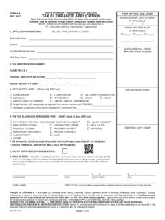 Form A-6, Rev. 2014, Tax Clearance Application