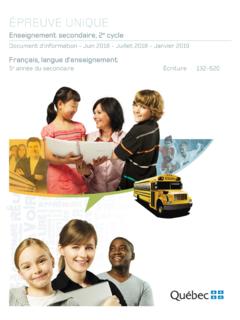 Document d'information - &#201;preuve unique - Fran&#231;ais, langue ...