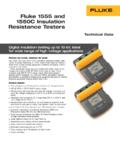 Fluke 1555 and 1550C Insulation Resistance Testers
