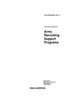 Personnel Procurement Army Recruiting ... - United States …