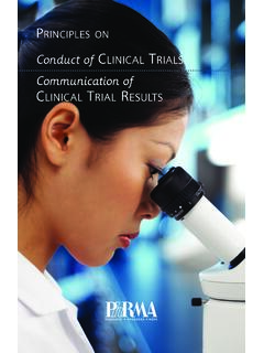 Conduct of c T Communication of c T resulTs - PhRMA