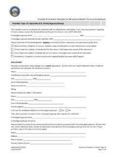 Provider Enrollment Checklist for ... - Nevada Medicaid