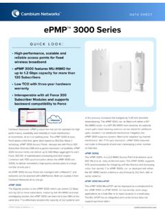 ePMP™ 3000 Series - Cambium Networks