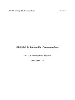 DB2 UDB To PostgreSQL Conversion Guide