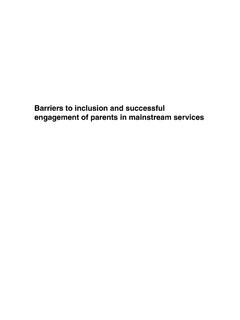 Barriers to inclusion and successful engagement of parents ...