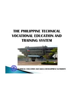 THE PHILIPPINE TECHNICAL VOCATIONAL EDUCATION AND …