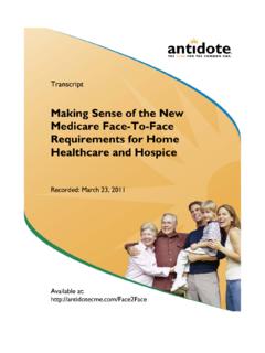 Making Sense of the New Medicare Face-To-Face …