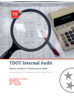How to Conduct a Performance Audit - Tennessee