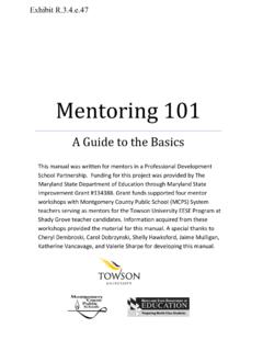 Mentoring 101 - Towson University