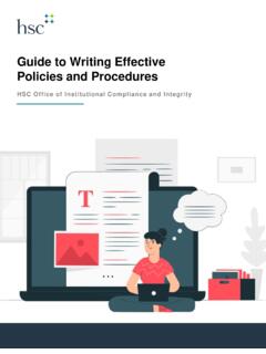 Guide to Writing Effective Policies and Procedures