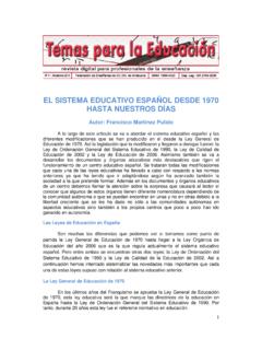 El sistema educativo espa&#241;ol desde 1970 hasta nuestros d&#237;as