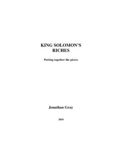 KING SOLOMON’S RICHES - beforeus.com