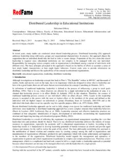 Distributed Leadership in Educational Institutions