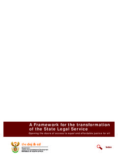 A Framework for the transformation of the State …