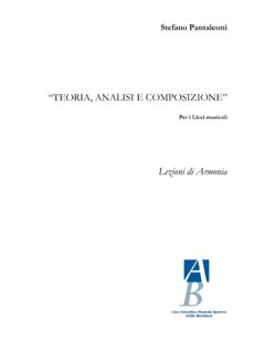 TEORIA, ANALISI E COMPOSIZIONE - Liceo Attilio Bertolucci
