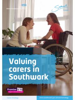 Valuing carers in Southwark - Welcome to NHS …