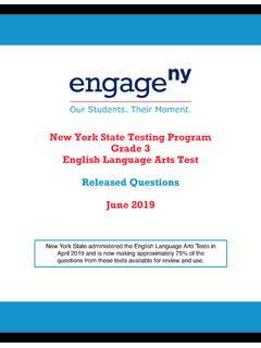 2019 Grade 3 English Language Arts Released Questions