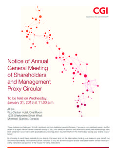 Notice of Annual General Meeting of Shareholders …