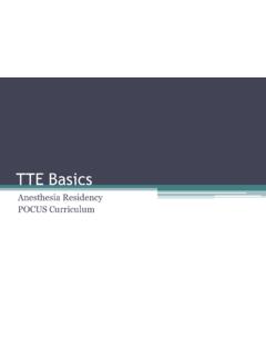 POCUS- TTE Basics - Stanford University