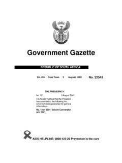 Eskom Conversion Act [No. 13 of 2001] - SAFLII Home