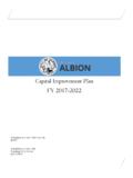 Capital Improvement Plan FY 2017-2022 - Albion