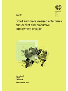 Small and medium-sized enterprises and decent and ...