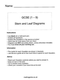Stem and Leaf Diagramsans - Maths Genie