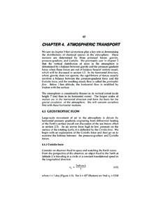 CHAPTER 4. ATMOSPHERIC TRANSPORT - Harvard …
