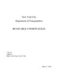 New York City Department of Transportation REVOCABLE ...