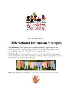 Differentiated Instruction Strategies