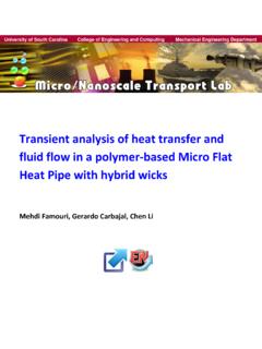 Transient analysis of heat transfer and fluid flow in a ...