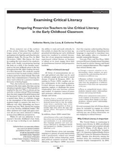 Examining Critical Literacy - ed
