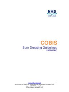 Burn Dressing Guidelines - Care of Burns in Scotland