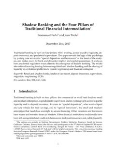 Shadow Banking and the Four Pillars of Traditional ...