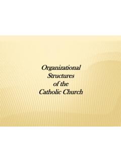 Organizational Structures of the Catholic Church