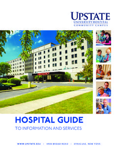 HOSPITAL GUIDE - SUNY Upstate Medical University