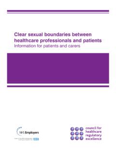 Clear sexual boundaries between healthcare professionals ...
