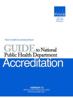 Public Health Accreditation Board GUIDE to National Public ...