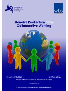 Benefits Realisation from Collaborative Working