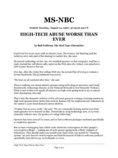 High-Tech Abuse Worse Than Ever - National Center on ...