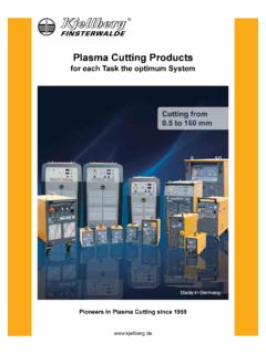 Plasma Cutting Products - Kjellberg