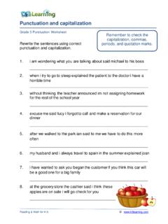 Punctuation and capitalization Worksheet - K5 Learning