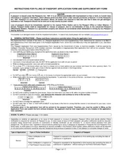 INSTRUCTIONS FOR FILLING OF ... - passportindia.gov.in